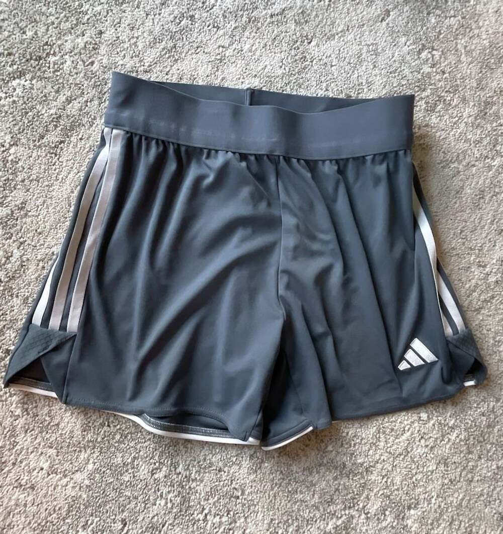Adidas Pacer 3-Stripes Shorts Size S Grey Aeroready Woven Gym